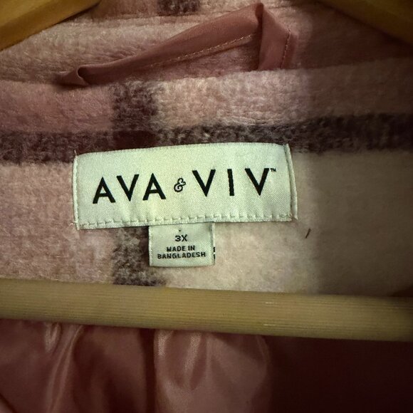 AVA & VIV Plaid Belted Coat – Size 3X - Worn Once - Picture 3 of 9